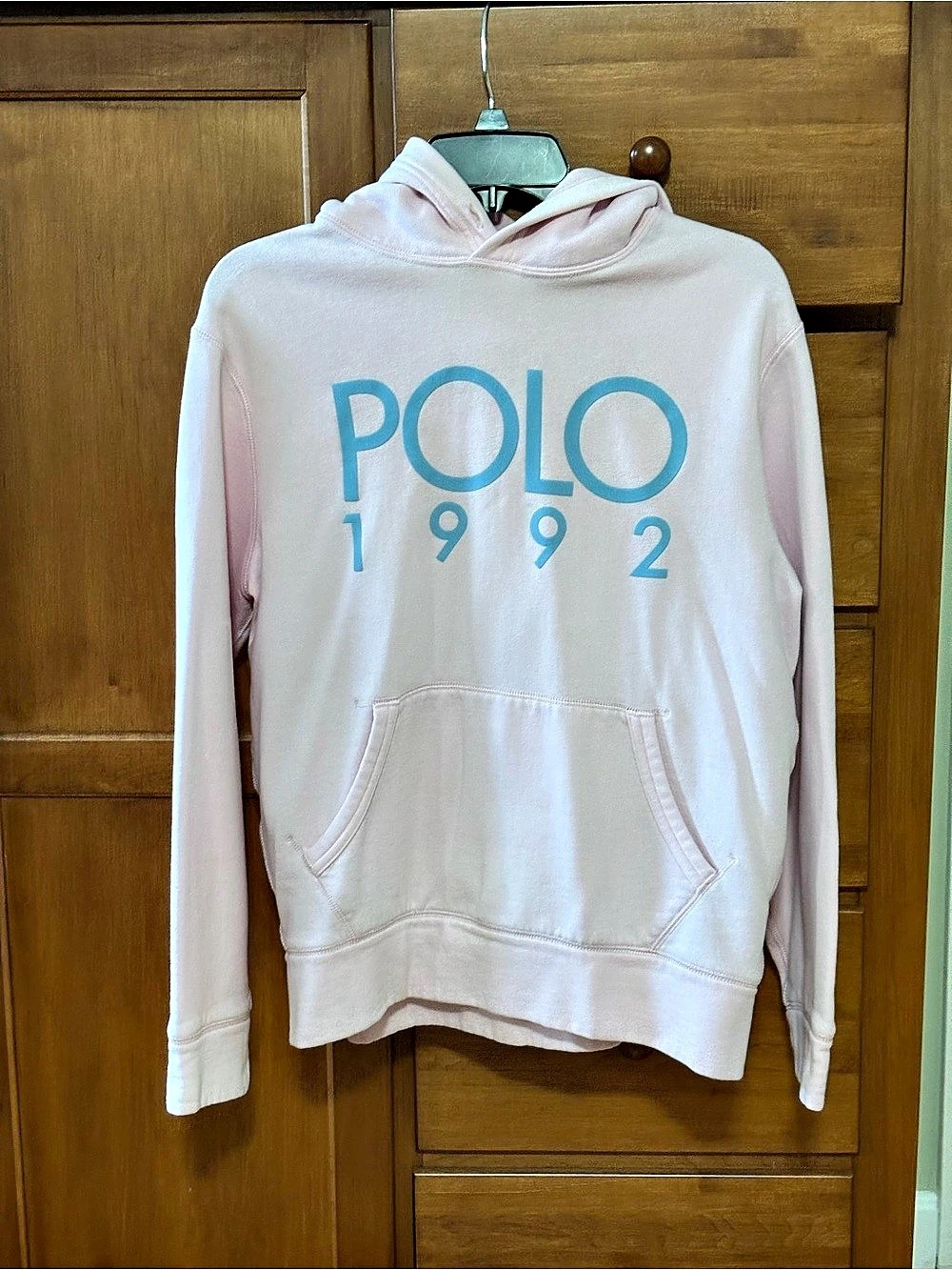 Polo Ralph Lauren Polo 1992 Graphic Hoodie Pink & Blue Medium